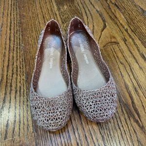 Mini Melissa Rose Gold Campagna Flats